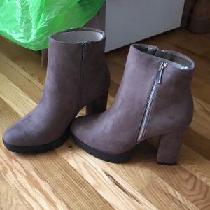 Brand new suede ankle booties